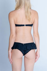 Bikini bandeau volantes Plumetti black