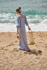 Camisón Manuela pata de gallo azulón