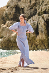 Camisón Manuela pata de gallo azulón