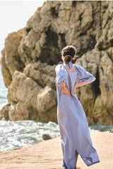 Camisón Manuela pata de gallo azulón