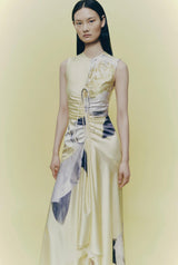 Drapped peonia silk yellow PRE-ORDER