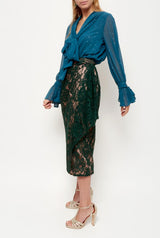 Falda Sara Verde Oscuro