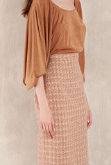 Garbo Midi Tweed Rosa