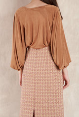 Garbo Midi Tweed Rosa