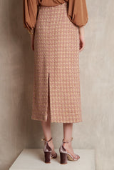 Garbo Midi Tweed Rosa
