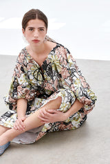 Kalia caftán manga balón - blancol