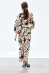 Kalia caftán manga balón - blancol