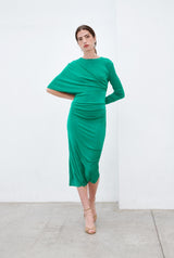 Kim drapeado entallado - esmeralda