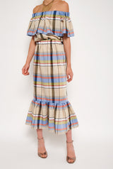 Miranda skirt cuadros hilo