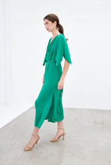 Nicole túnica escote drapeado - esmeralda