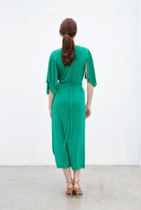 Nicole túnica escote drapeado - esmeralda