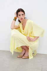 Nicole túnica escote drapeado - vainilla