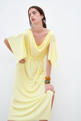 Nicole túnica escote drapeado - vainilla