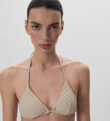 Top de bikini textura triangular