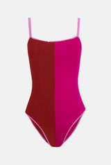 TRAJE DE BAÑO ORILLA SALITRE TERRA / FUCSIA