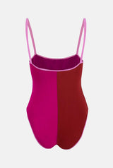 TRAJE DE BAÑO ORILLA SALITRE TERRA / FUCSIA