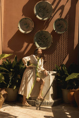 Vestido cápsula Macarena filo verde