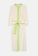 Vestido cápsula Macarena filo verde