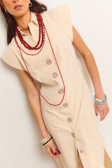 VESTIDO CASABLANCA CRUDO