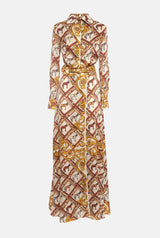 Vestido de seda estampado