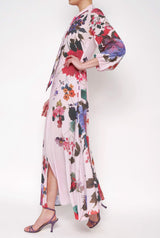 Vestido manga larga flores acuareladas PRE-ORDER