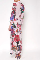 Vestido manga larga flores acuareladas PRE-ORDER