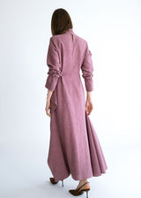 Vestido midi cruzado grape