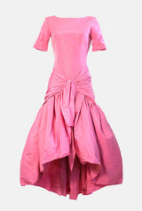 Vestido tafetán rosa